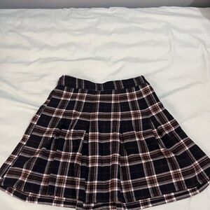 Hollister Navy Plaid pleated Skirt